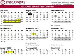 Cobb County Calendar 2022 23 School Calendars | Marietta.com