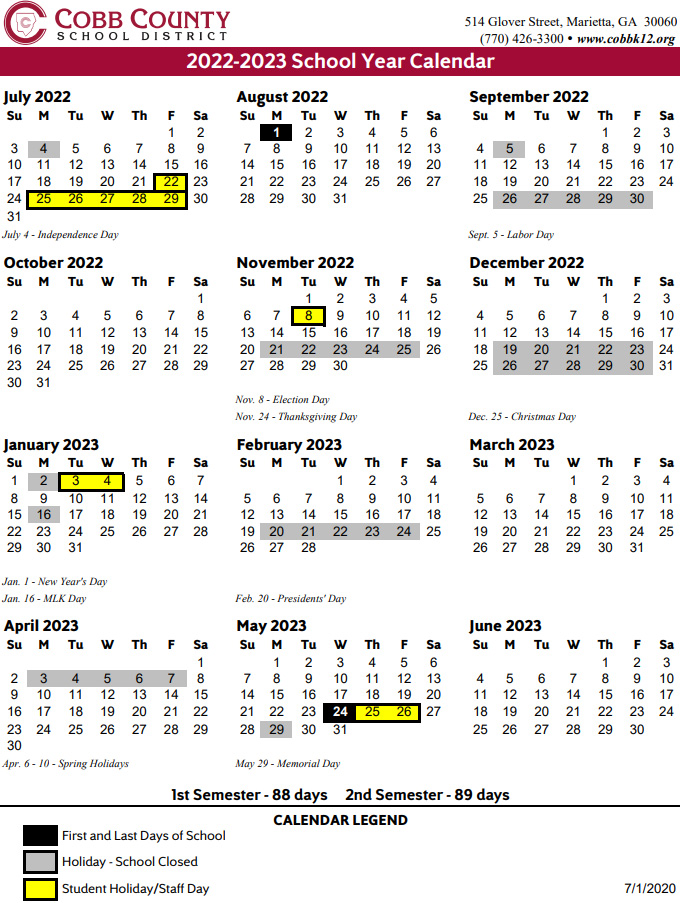 Kennesaw State Calendar Spring 2022