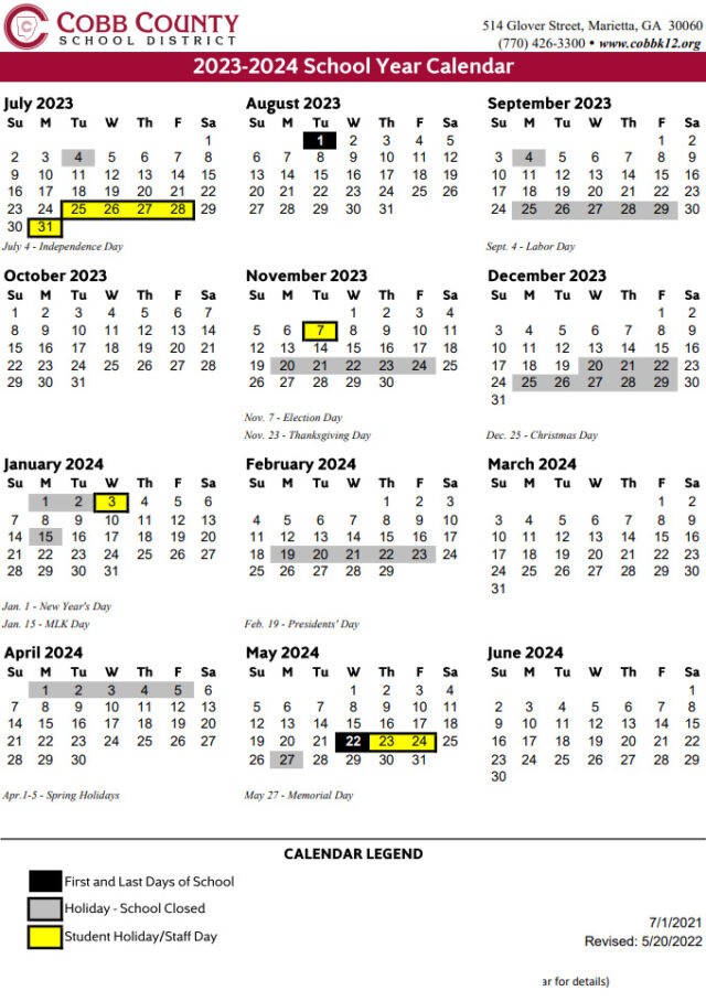 Cobb County School Calendar 2023 2024 V2 640x909 