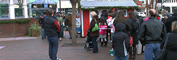 Santa in Marietta Square, Downtown Marietta Georgia