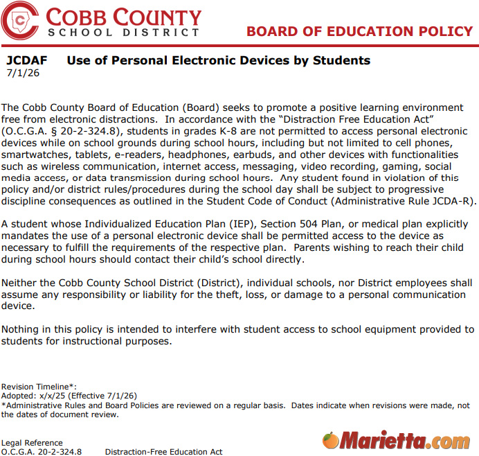 td-modal-image cobb county personal electric device policy