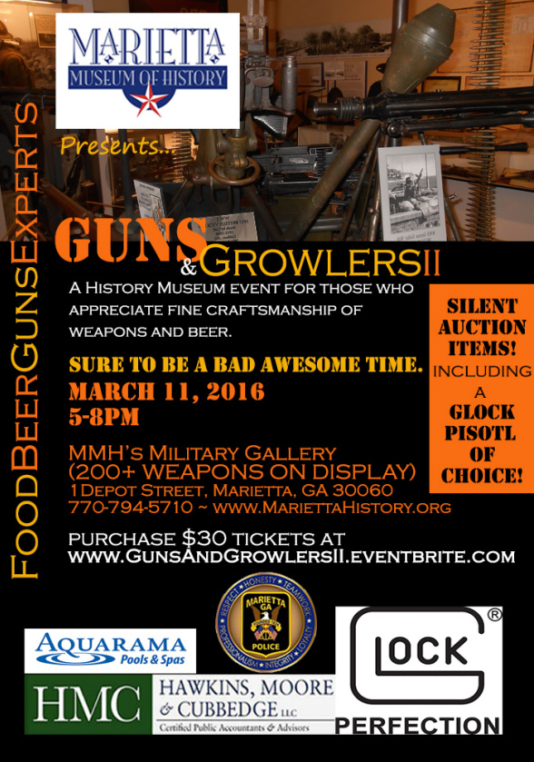 As the flyer suggests, "Sure to be a bad awesome time" and you could win a glock "pisotl" of choice! Beer and guns - what could possibly go wrong?