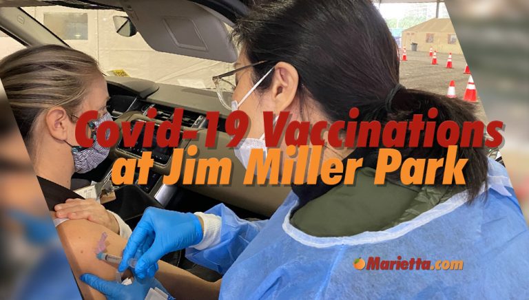 Drive-Through COVID-19 Vaccinations at Jim Miller Park