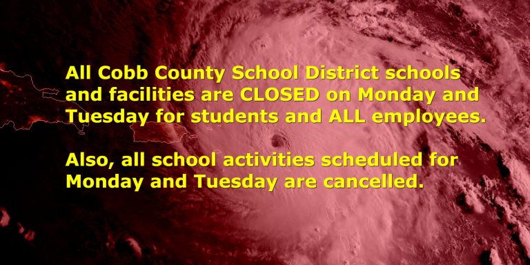 Cobb County and Marietta City Schools Closed Monday and Tuesday